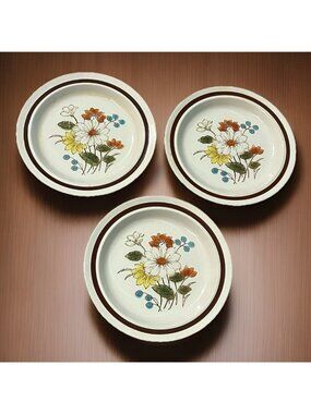 THREE Four Seasons Early Summer Bread Dessert Plates Collection 6 1/4” JAPAN